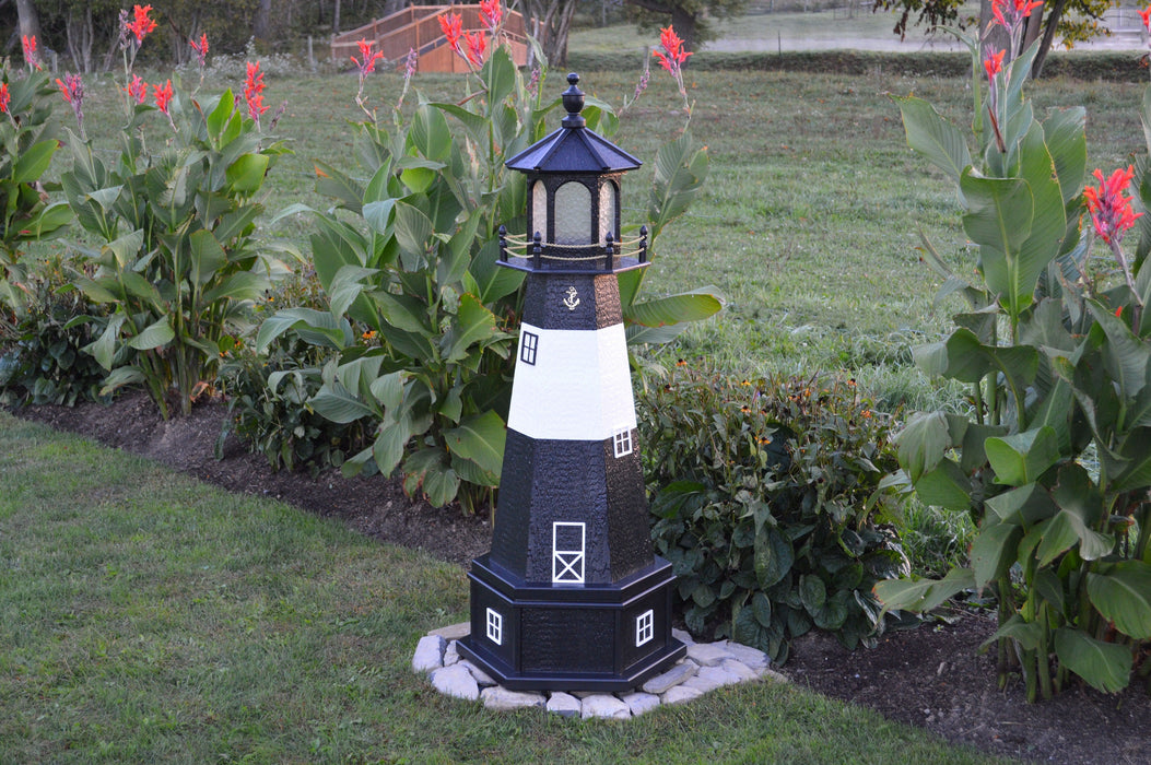 Hexagonal Amish-Made Wooden Tybee Island, GA Replica Lighthouses