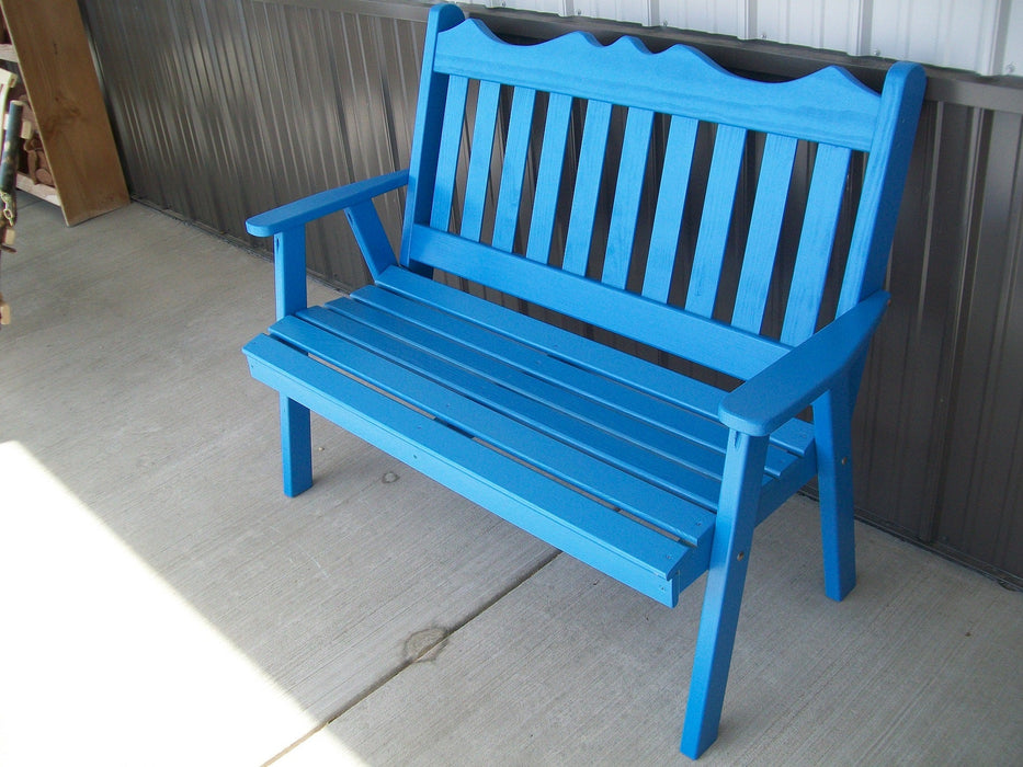 A&L Furniture Co. Amish-Made Pine Royal English Garden Benches