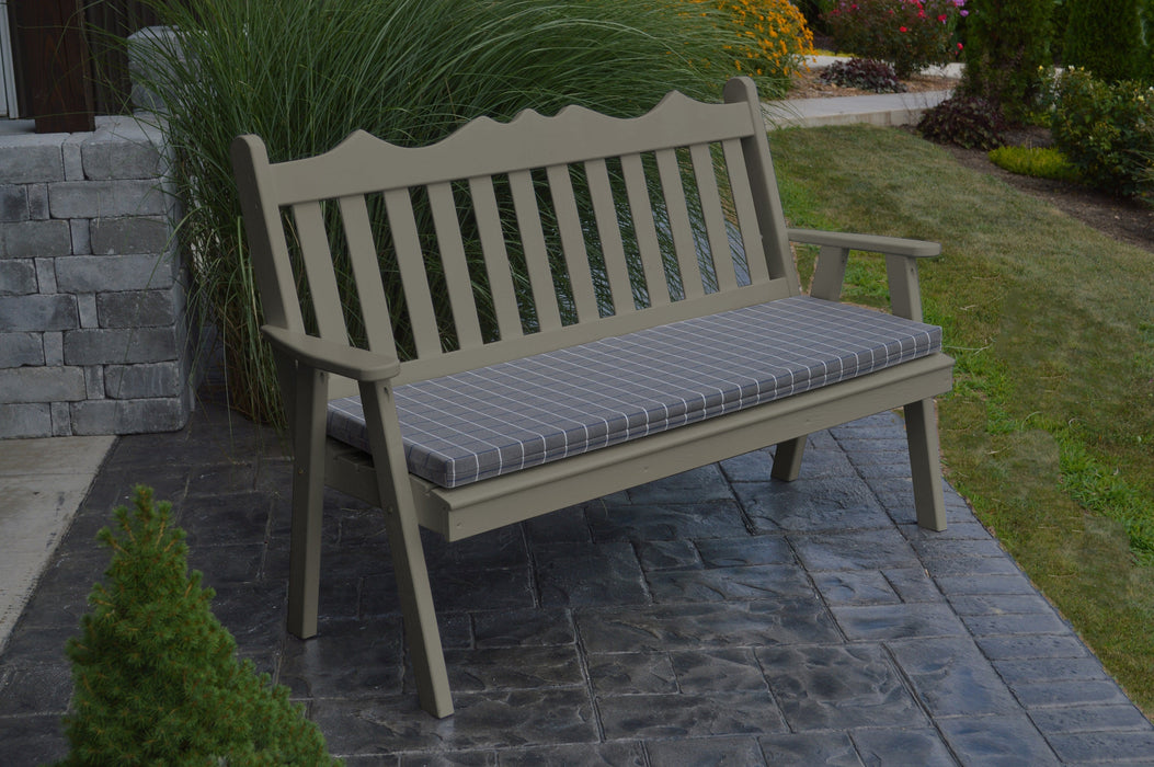 A&L Furniture Co. Amish-Made Pine Royal English Garden Benches