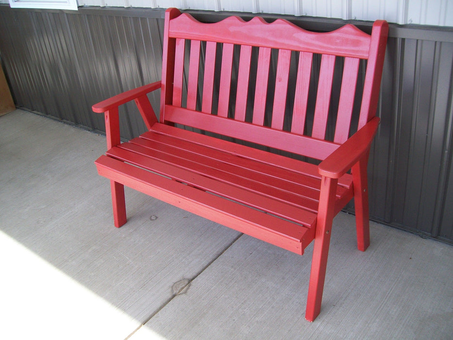 A&L Furniture Co. Amish-Made Pine Royal English Garden Benches