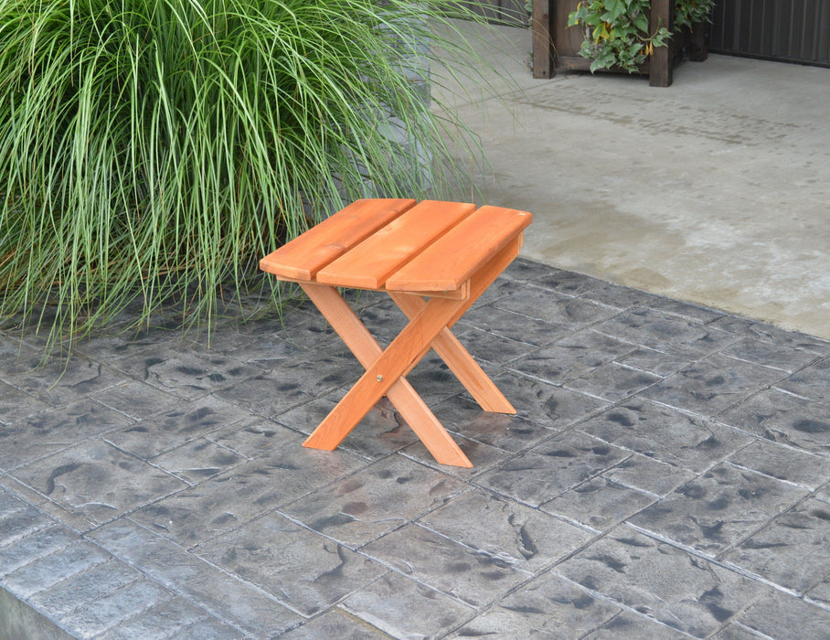 A&L Furniture Co. Amish-Made Cedar Folding Oval End Table