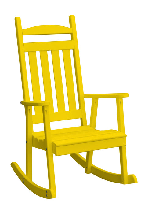 A&L Furniture Co. Amish-Made Pine Classic Porch Rocker