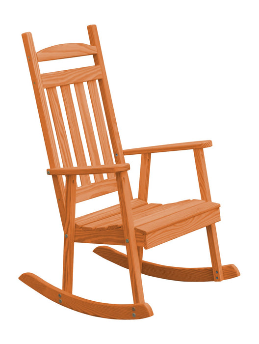 A&L Furniture Co. Amish-Made Pine Classic Porch Rocker