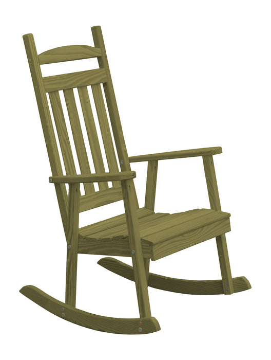 A&L Furniture Co. Amish-Made Pine Classic Porch Rocker