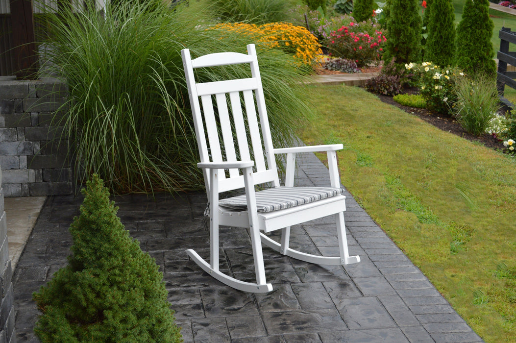 A&L Furniture Co. Amish-Made Pine Classic Porch Rocker