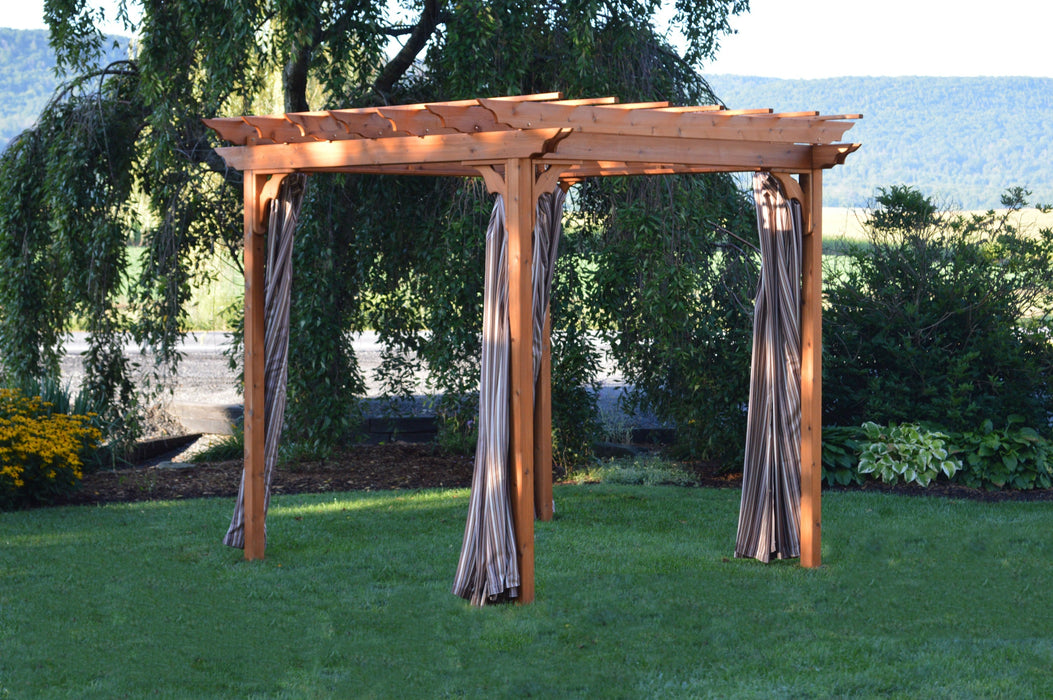 A&L Furniture Co. Amish-Made Cedar Pergola with Swing Hangers