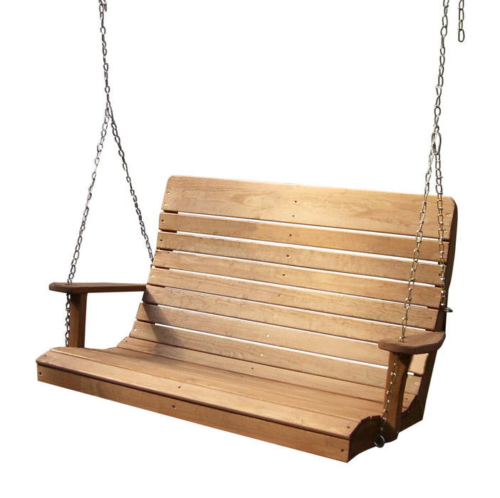 A&L Furniture Co. Amish-Made Pressure-Treated Pine Highback Porch Swings