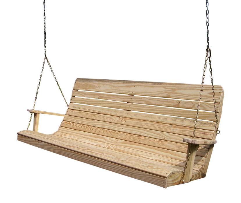 A&L Furniture Co. Amish-Made Pressure-Treated Pine Highback Porch Swings