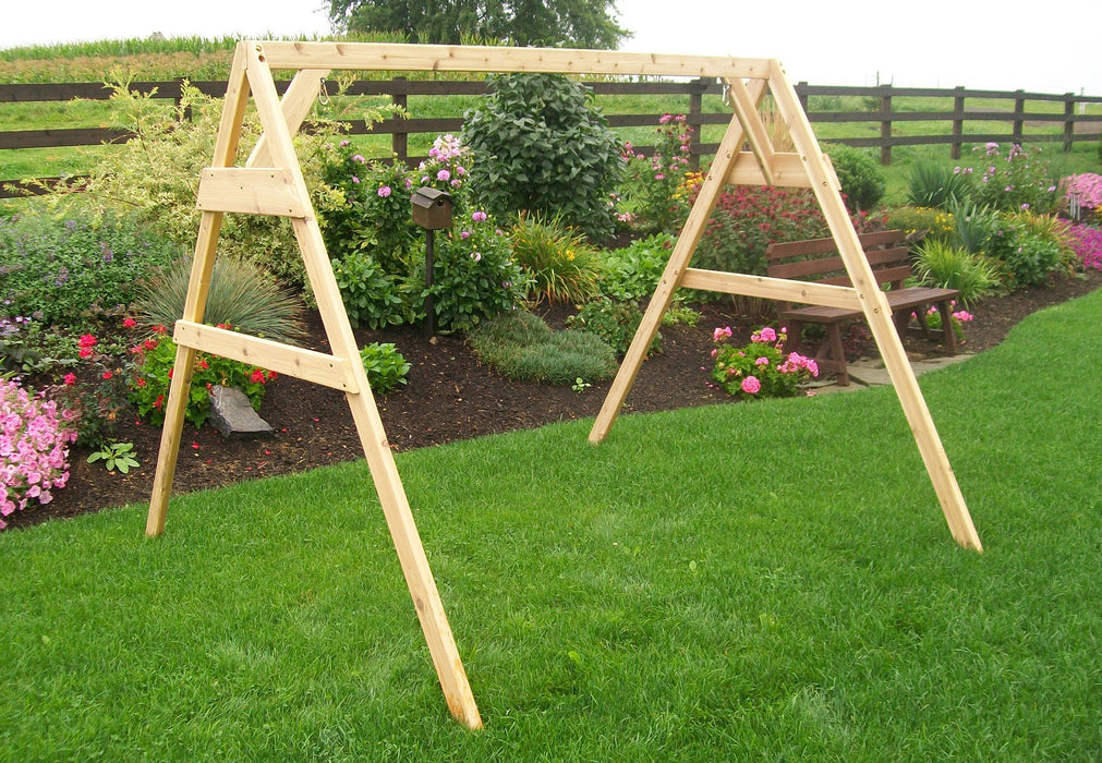 A&L Furniture Co. Amish-Made Cedar A-Frame Swing Stand, Hangers Included