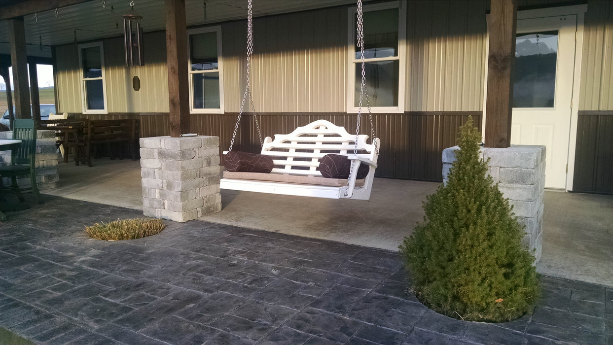 A&L Furniture Co. Amish-Made Poly Marlboro Porch Swings