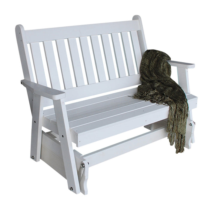 A&L Furniture Co. Amish-Made Poly Traditional English Glider Benches