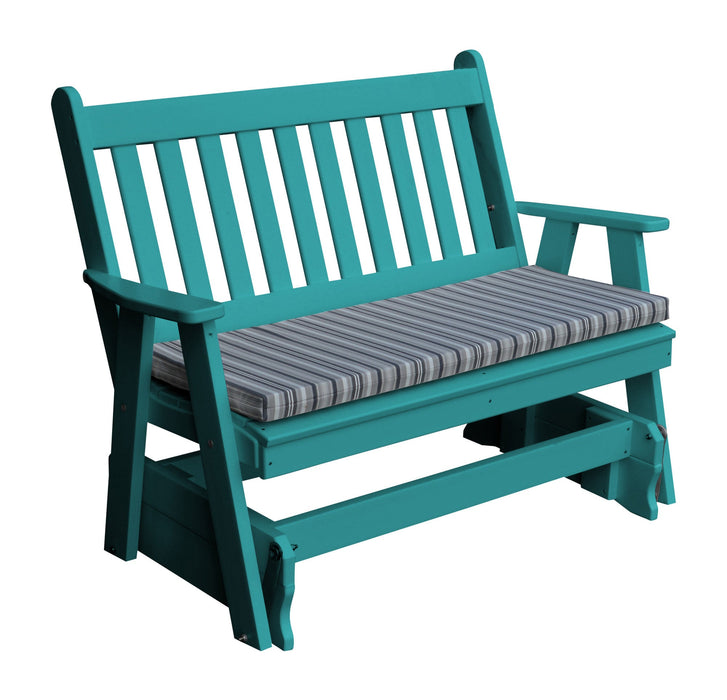 A&L Furniture Co. Amish-Made Poly Traditional English Glider Benches