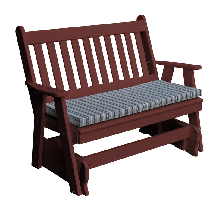 A&L Furniture Co. Amish-Made Poly Traditional English Glider Benches