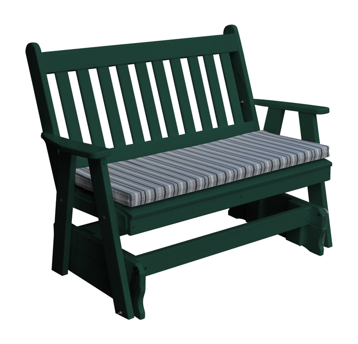 A&L Furniture Co. Amish-Made Poly Traditional English Glider Benches