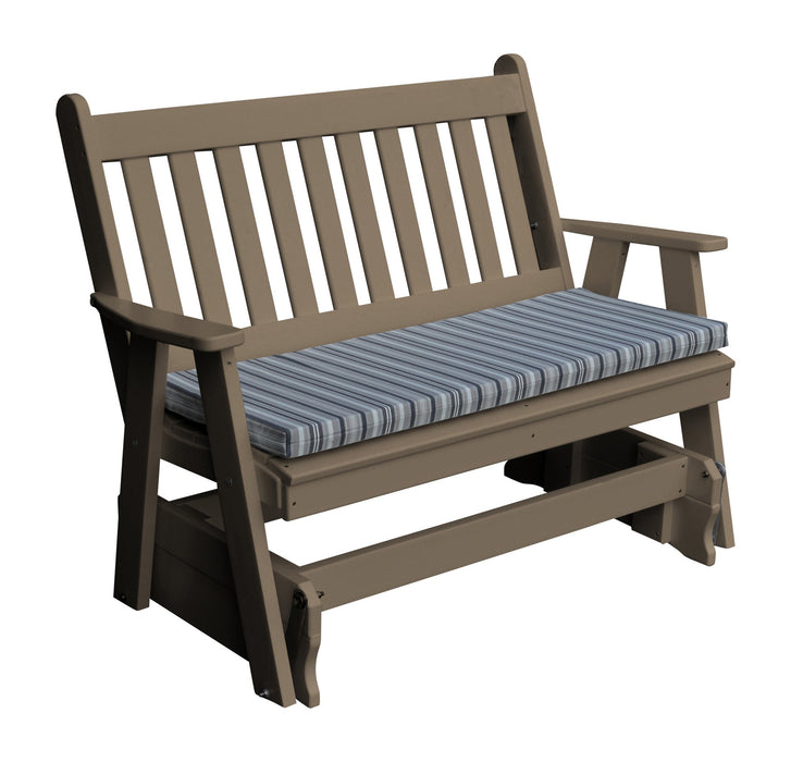 A&L Furniture Co. Amish-Made Poly Traditional English Glider Benches