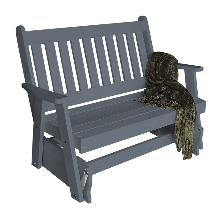 A&L Furniture Co. Amish-Made Poly Traditional English Glider Benches