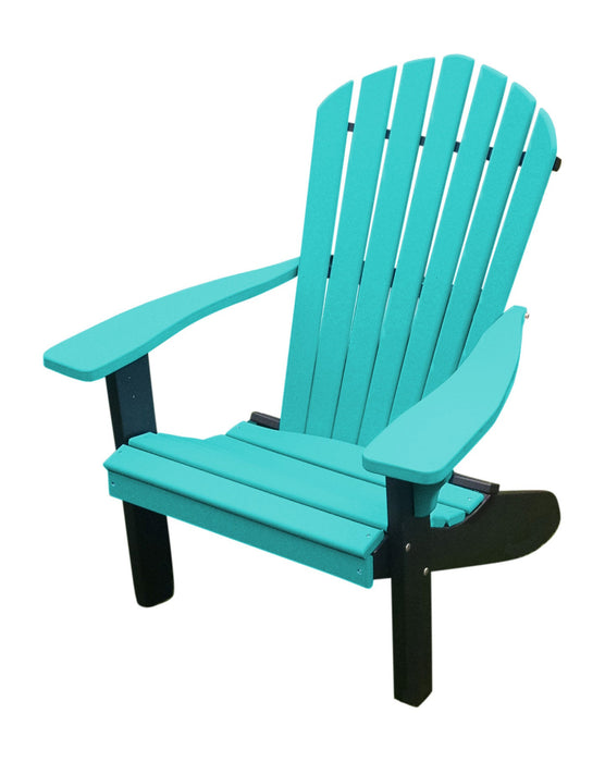 A&L Furniture Co. Amish-Made Two-Tone Poly Adirondack Chairs with Black Frame