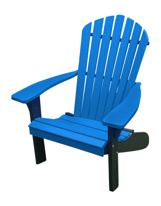 A&L Furniture Co. Amish-Made Two-Tone Poly Adirondack Chairs with Black Frame