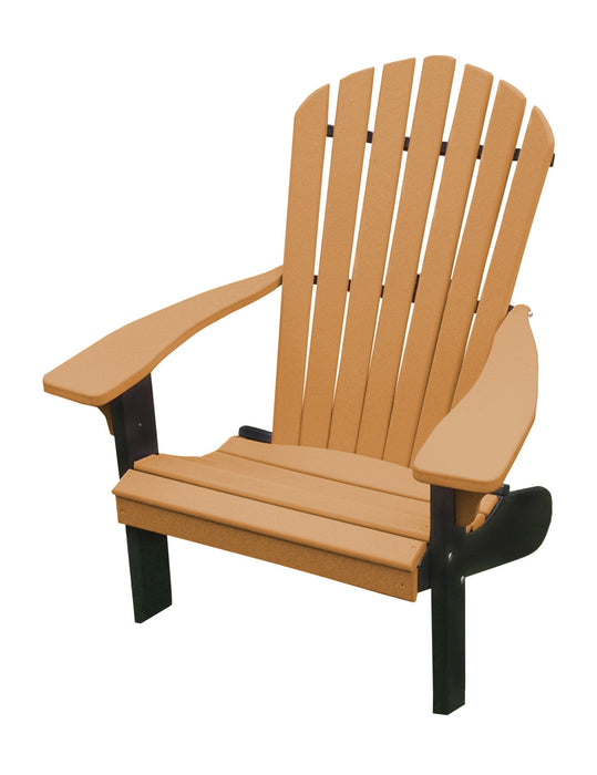 A&L Furniture Co. Amish-Made Two-Tone Poly Adirondack Chairs with Black Frame