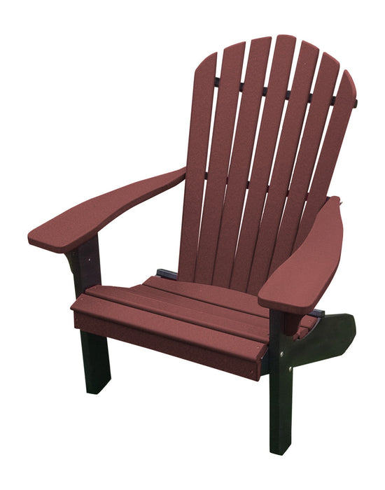 A&L Furniture Co. Amish-Made Two-Tone Poly Adirondack Chairs with Black Frame