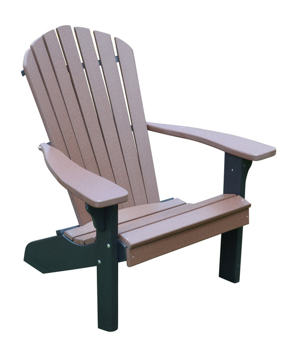 A&L Furniture Co. Amish-Made Two-Tone Poly Adirondack Chairs with Black Frame