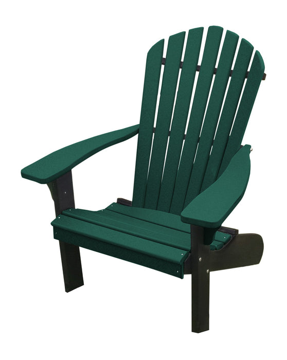 A&L Furniture Co. Amish-Made Two-Tone Poly Adirondack Chairs with Black Frame