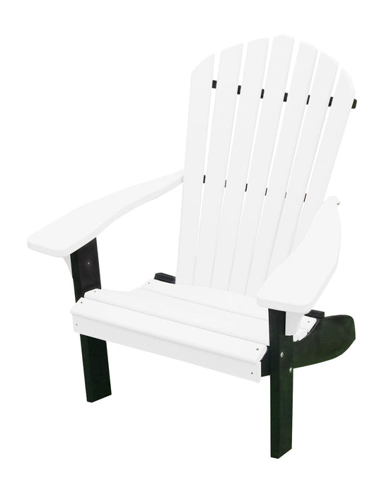 A&L Furniture Co. Amish-Made Two-Tone Poly Adirondack Chairs with Black Frame