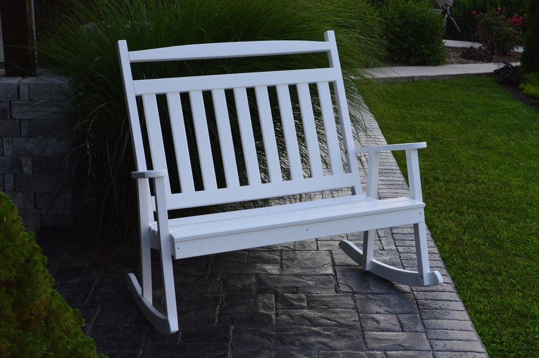 A&L Furniture Co. Amish-Made Poly Double Classic Porch Rocker