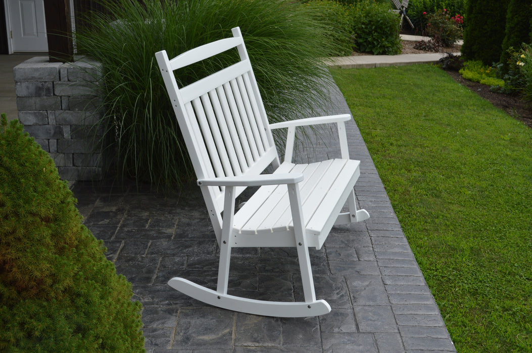 A&L Furniture Co. Amish-Made Poly Double Classic Porch Rocker