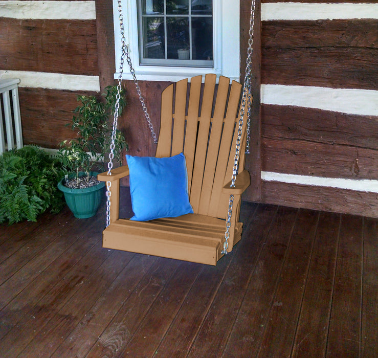 A&L Furniture Co. Amish-Made Poly Adirondack Chair Swing