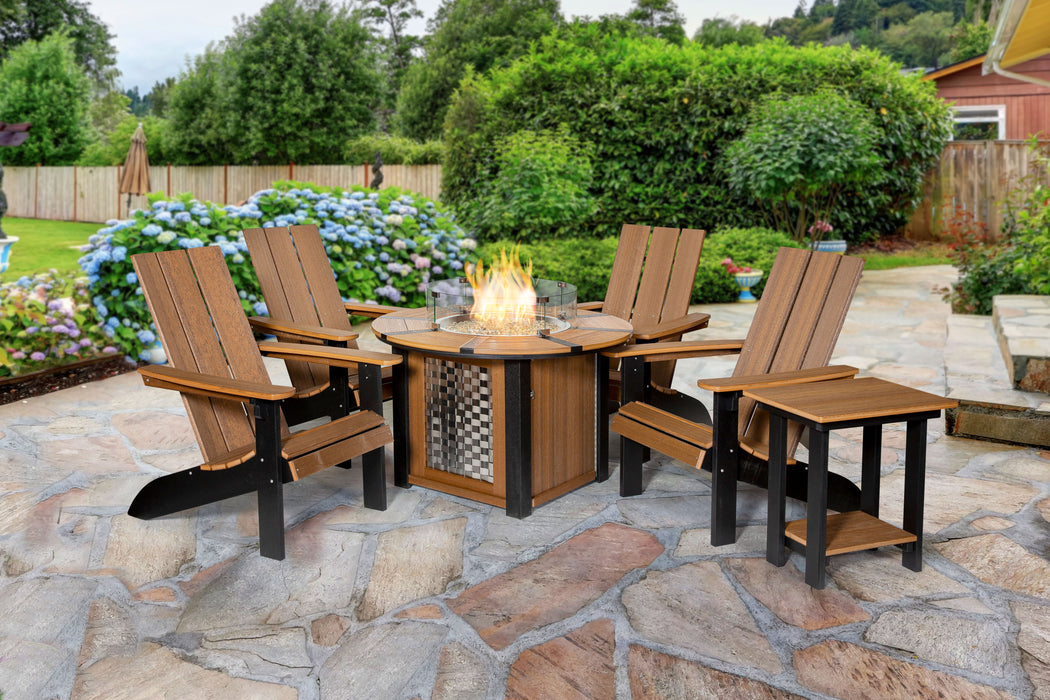 Royal Lifestyle 6 Piece Furniture Set — Firepit, 4 Chairs, and Side Table