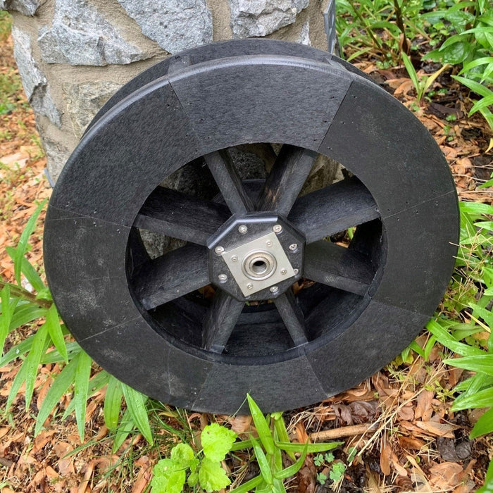 Small Amish-Made Poly Waterwheel in Black