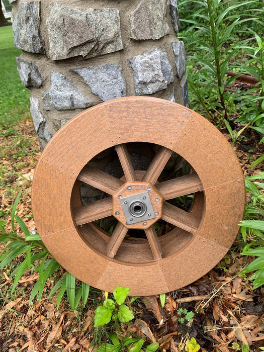 Small Amish-Made Poly Waterwheel in Cedar